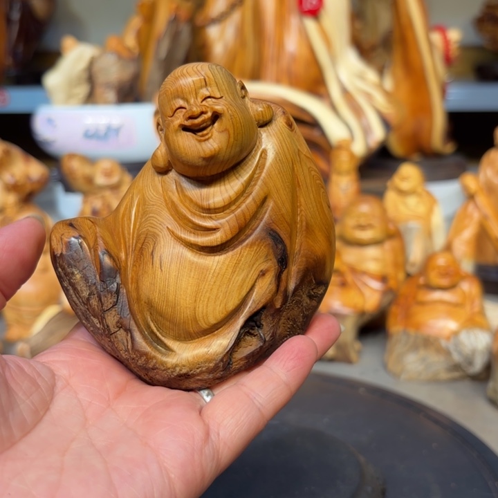 柏木太行崖柏弥勒佛