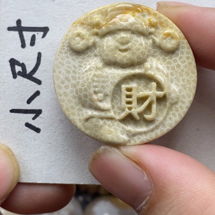 硅化珊瑚（珊瑚玉）未镶嵌颈饰