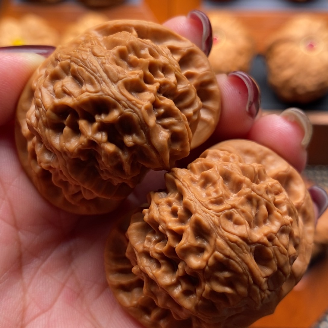 文玩核桃把件43尺寸宫灯狮子头