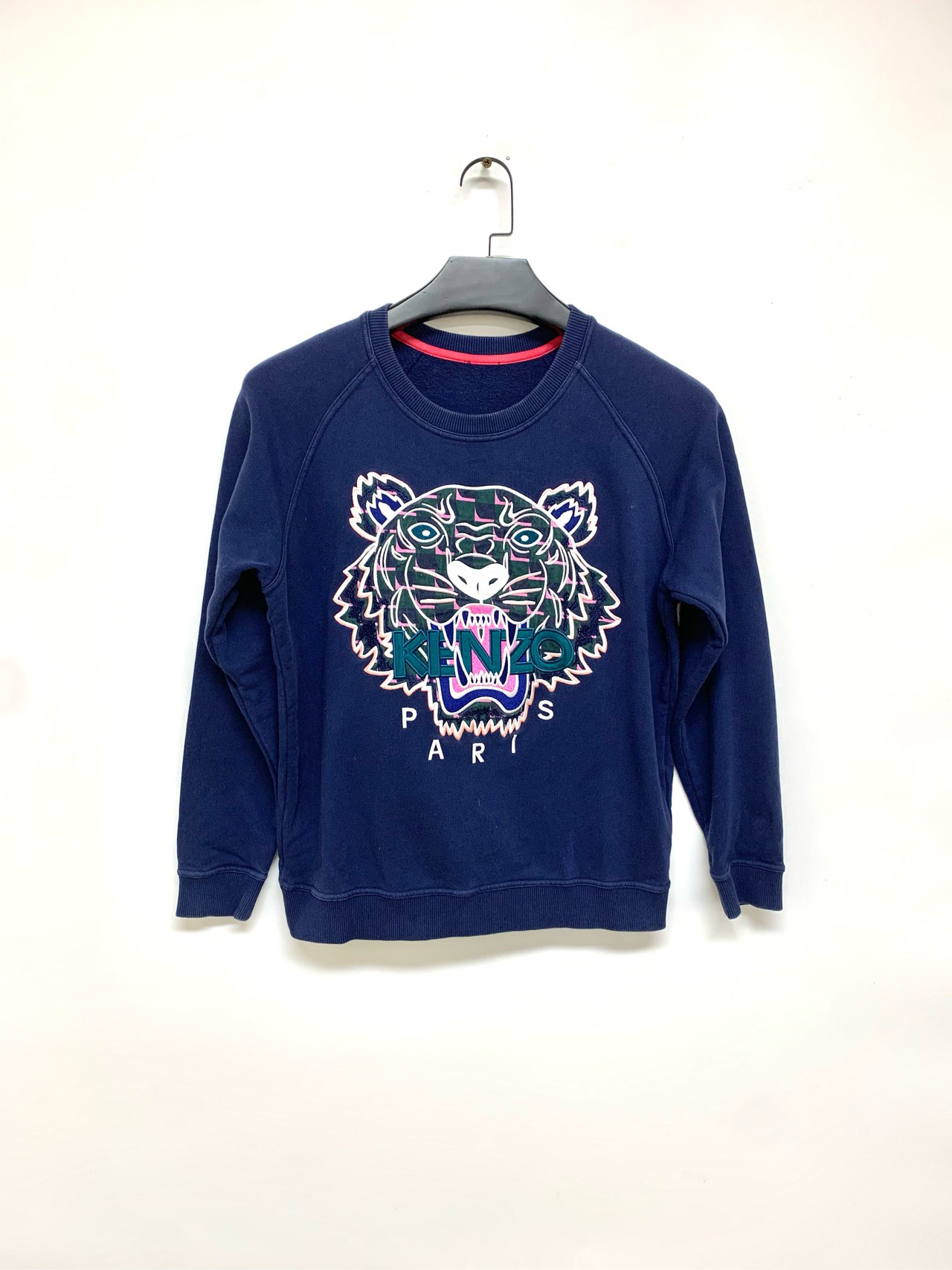 99新 maje 【Kenzo】蓝色胸前虎头卫衣/M码 /Y6226