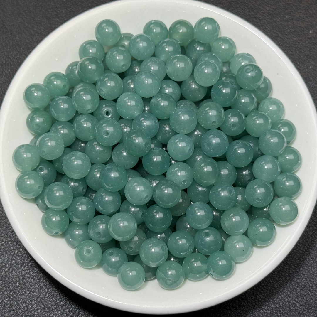 【优品甄选】天然散珠老蓝水8mm 50颗 宠4颗（赠弹力绳）Z062