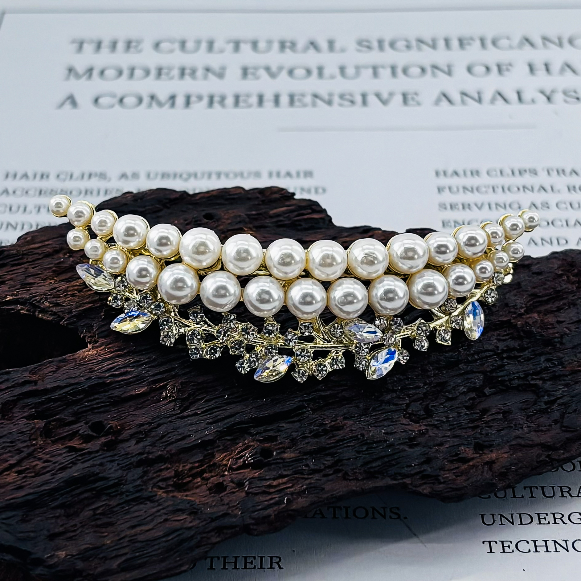 【HP·轻奢】珍珠皇冠弹夹7.5CM-1039