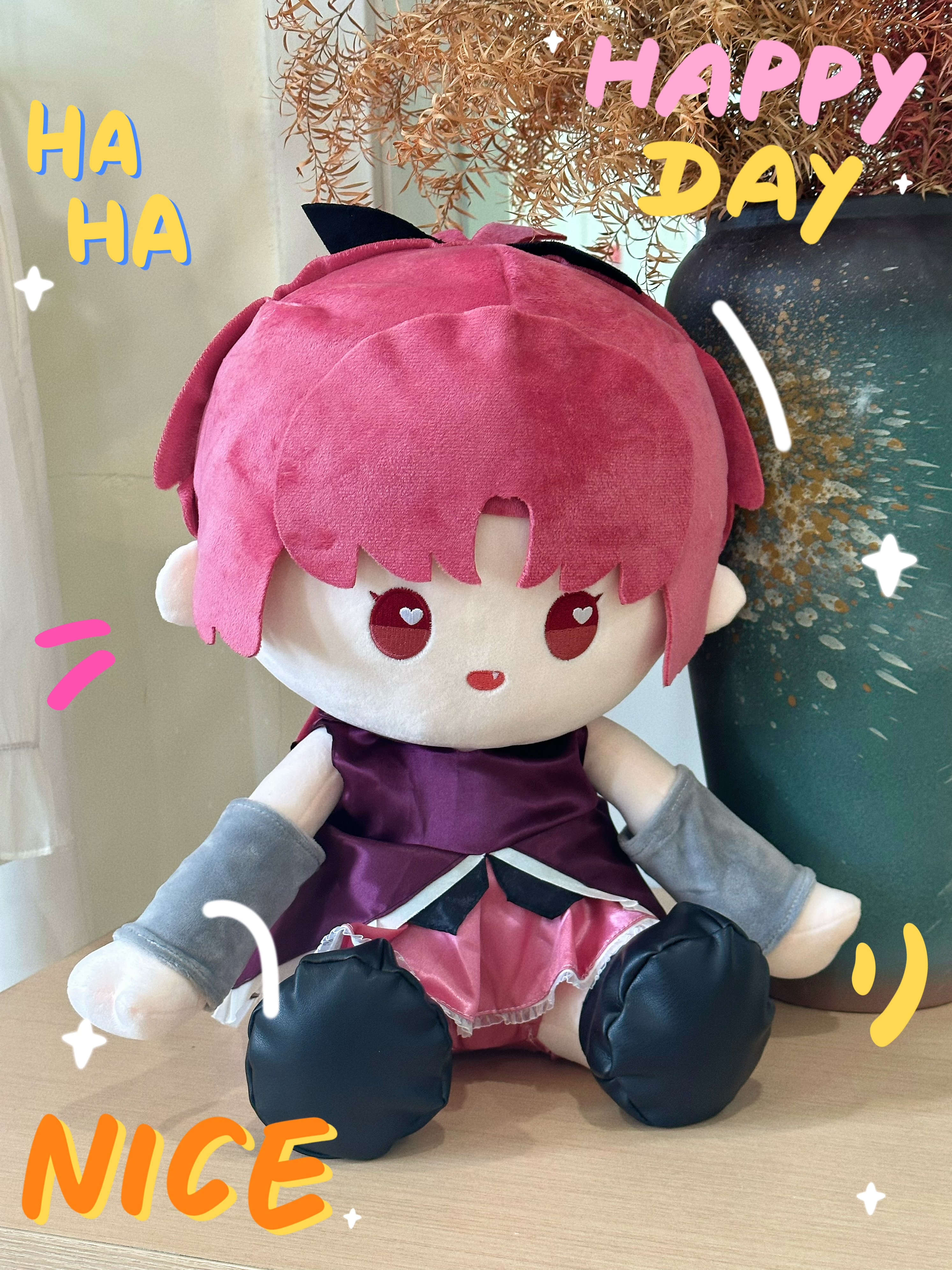 同人原创魔法少女坐娃小圆佐仓杏子40cm棉花娃娃玩偶公仔可换装