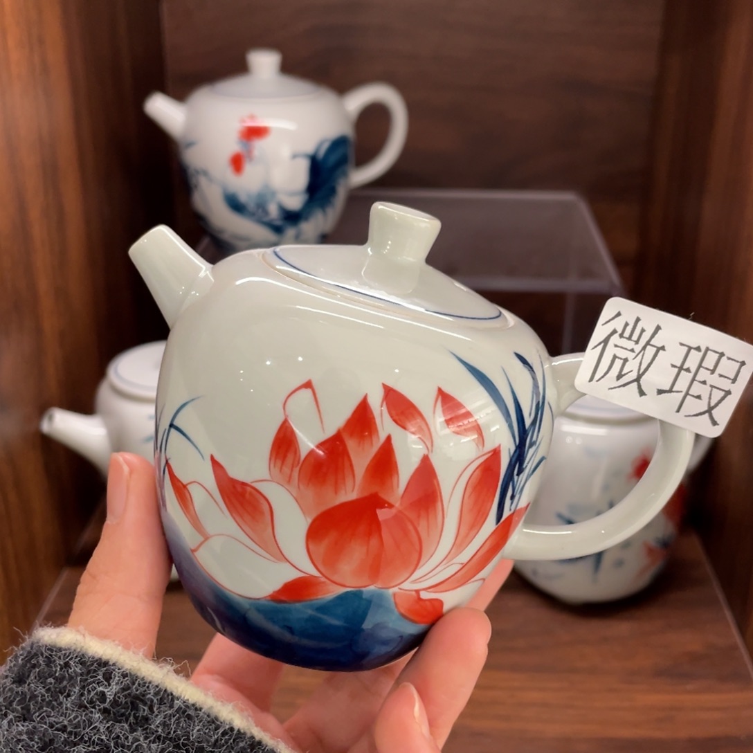 微瑕釉下彩纯手绘