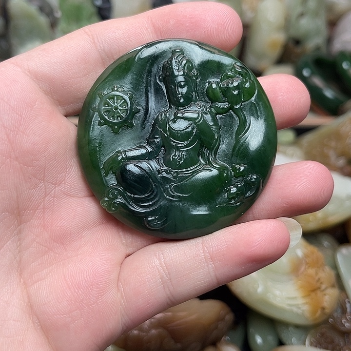 和田玉未镶嵌挂件