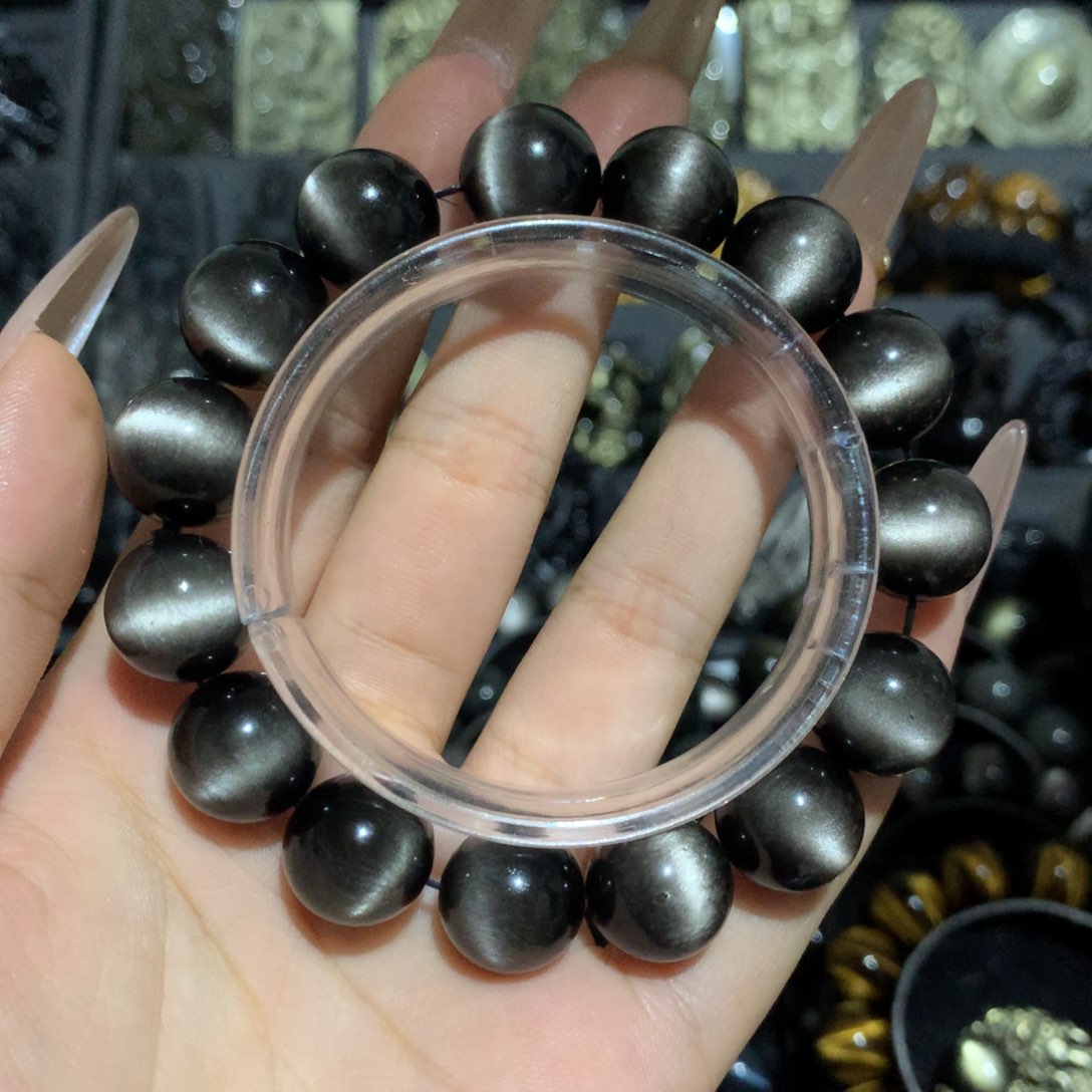 未镶嵌黑曜岩手链最*