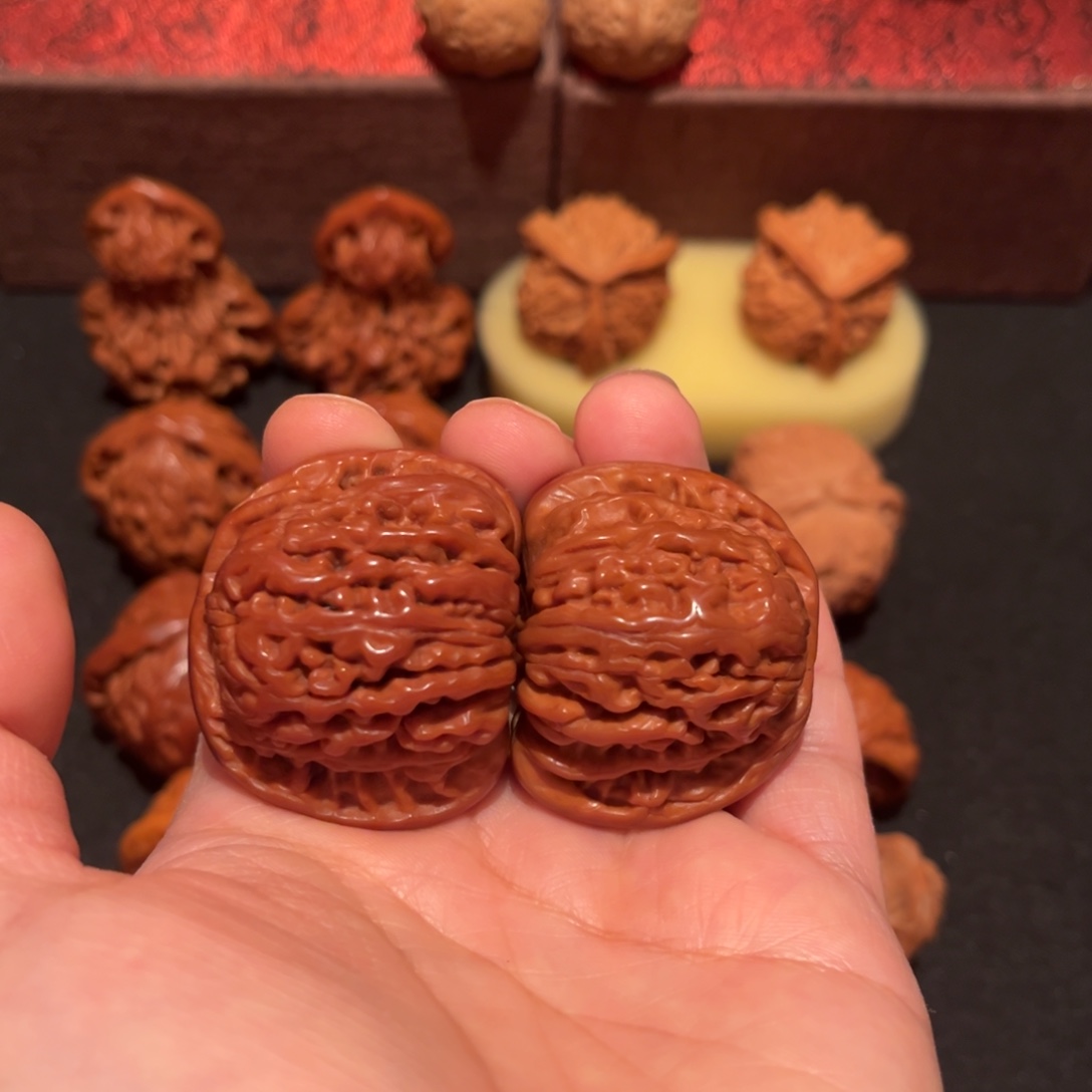 文玩核桃吊坠四座楼