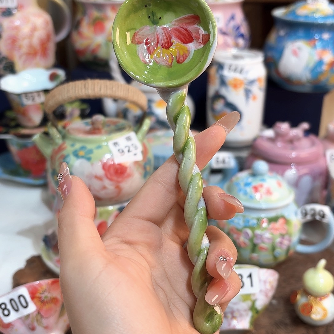 景德镇手绘高温釉下彩陶瓷茶具