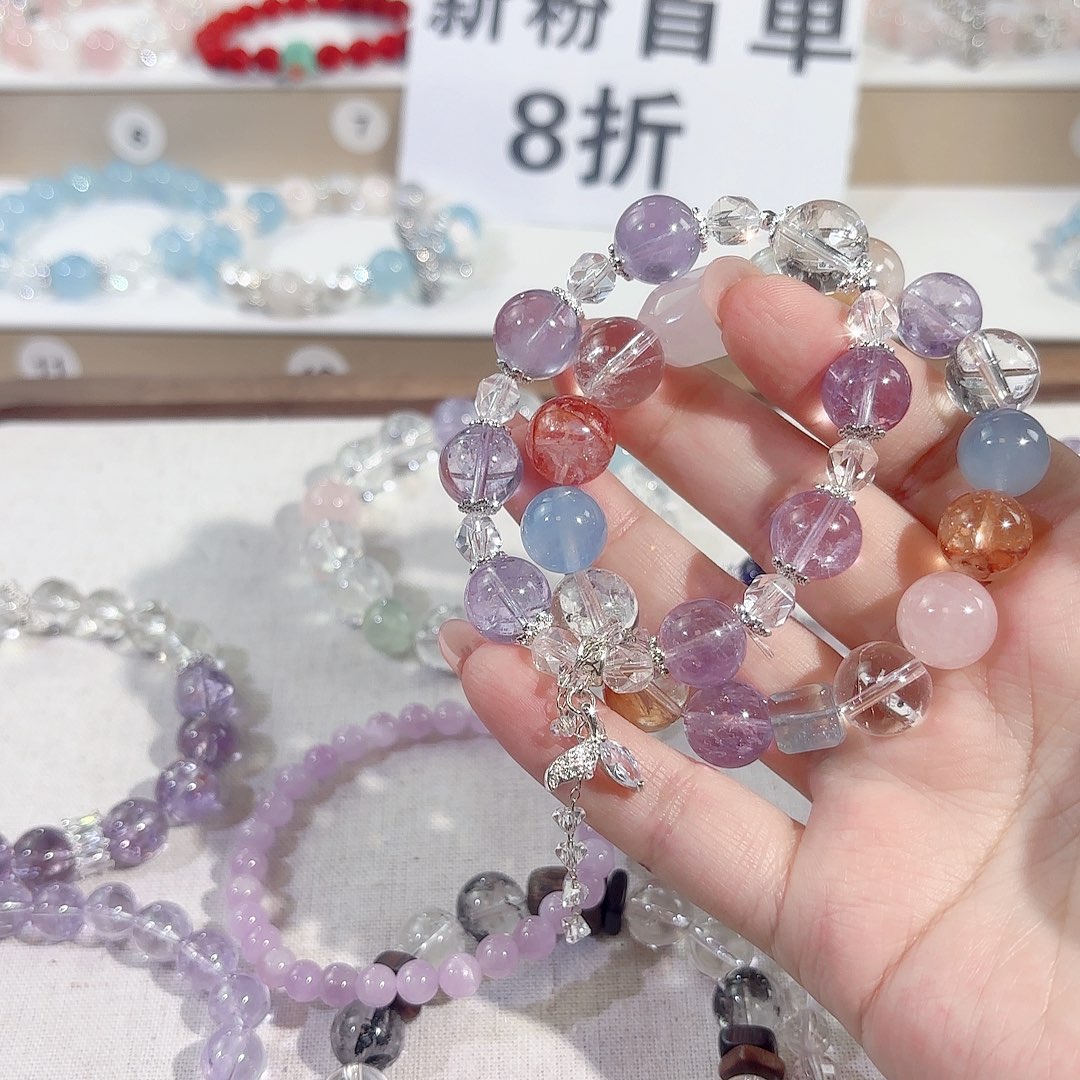 水晶手链未镶嵌天然水晶