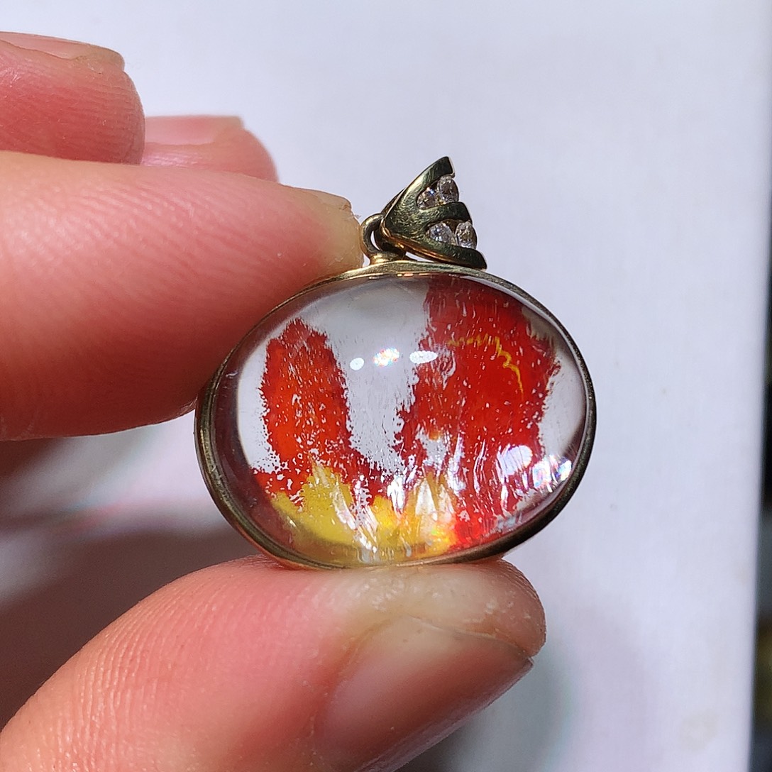 珠宝半成品银S925镀金镶嵌水晶定制款