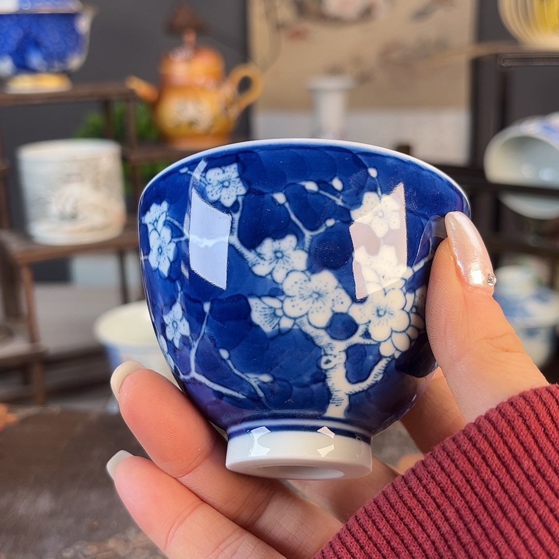摆件景德镇陶瓷茶杯多人