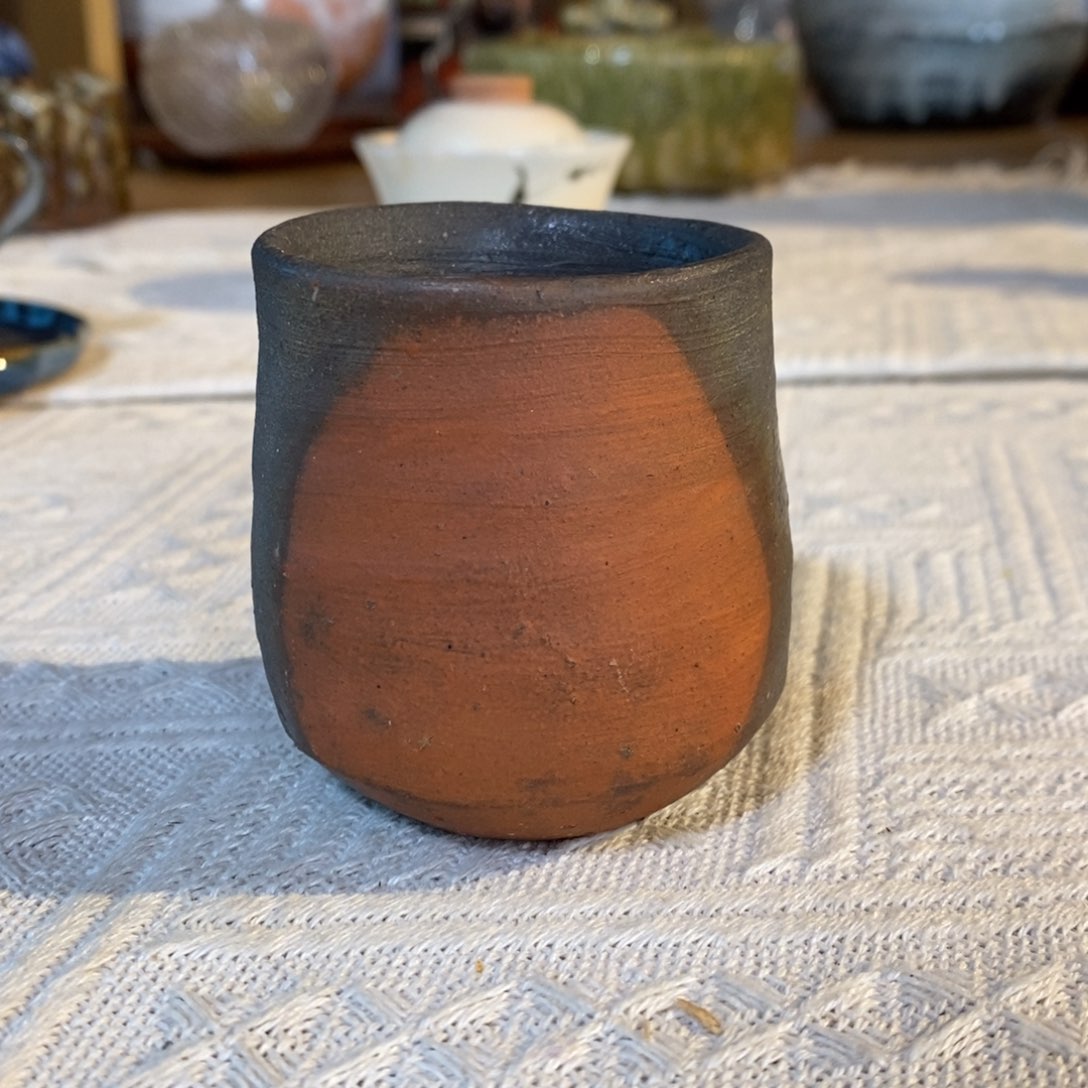 瓷片小山一草备前杯