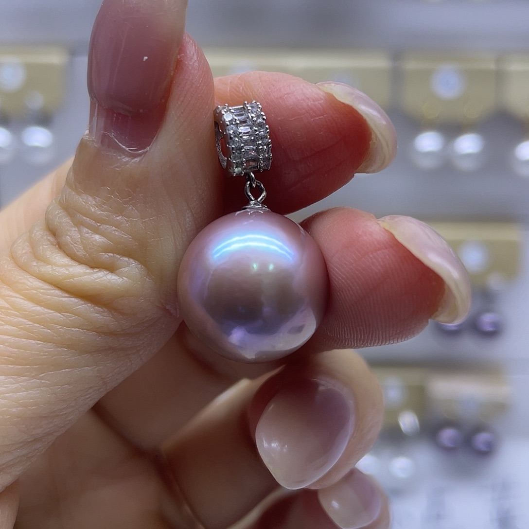 银S925镶嵌颈饰淡水珍珠