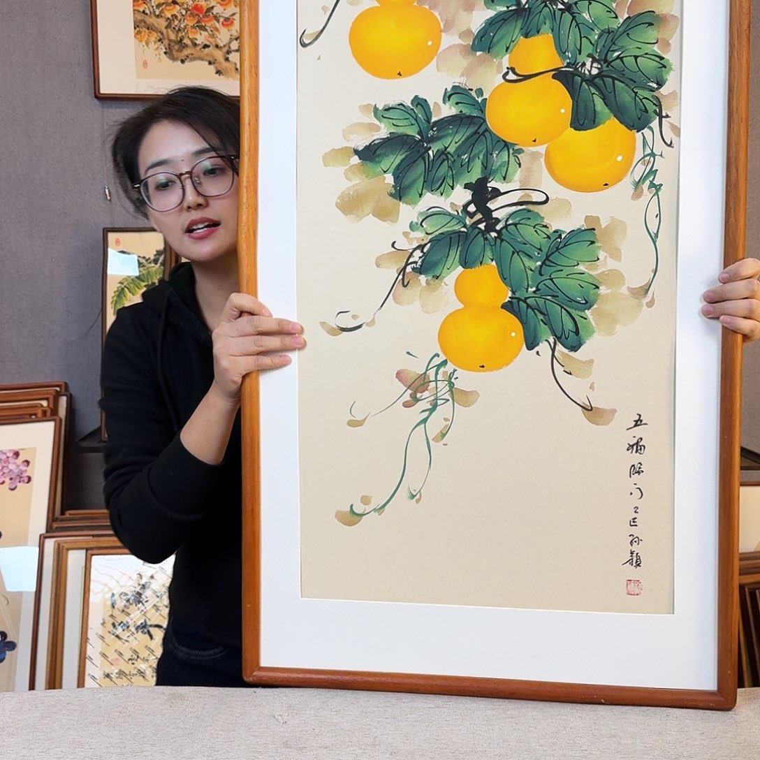 碑帖纯手绘，纯手写带框尺寸：53×103厘米