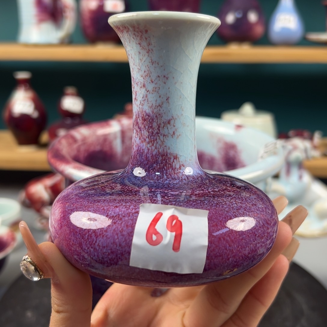 瓷片全品无暇花瓶纯手工