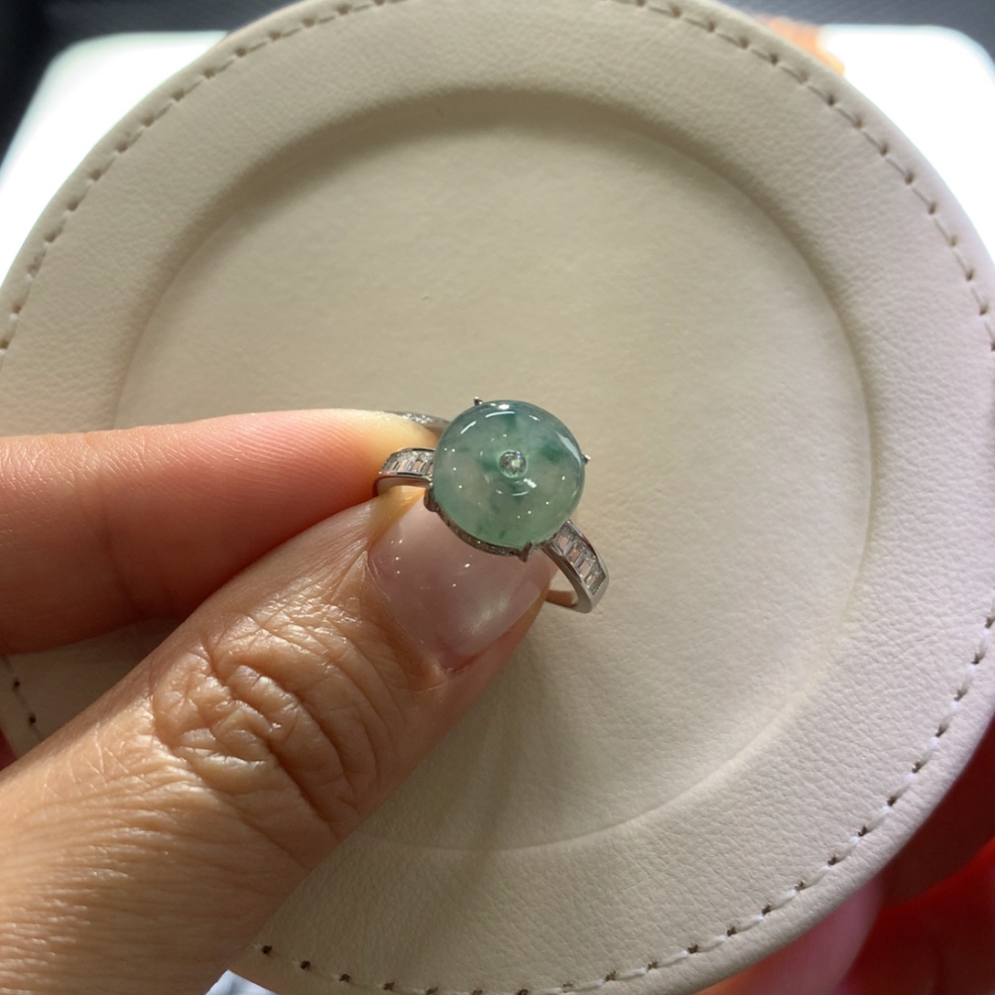 未镶嵌手链翡翠翡翠冰飘花戒指