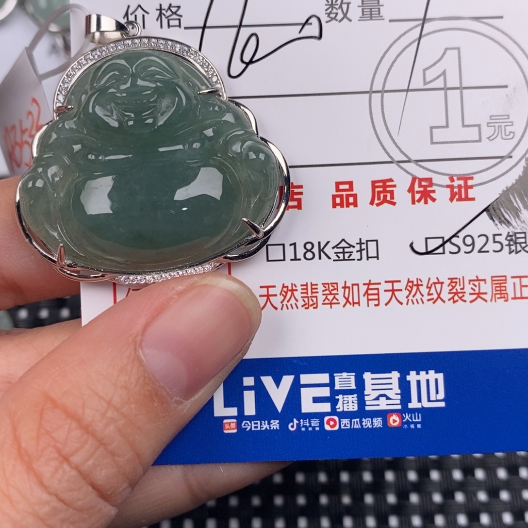 翡翠银S925镶嵌颈饰