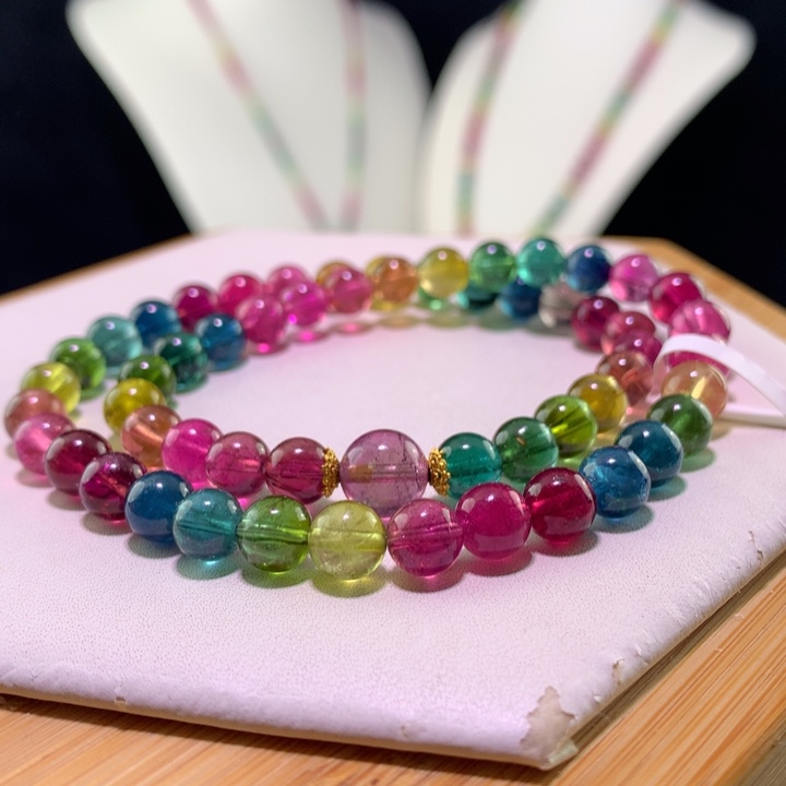 双色碧玺手链未镶嵌