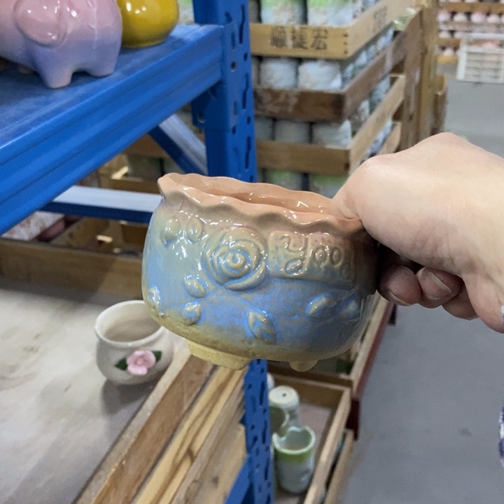 陶瓷花盆单场满9.9发10*7