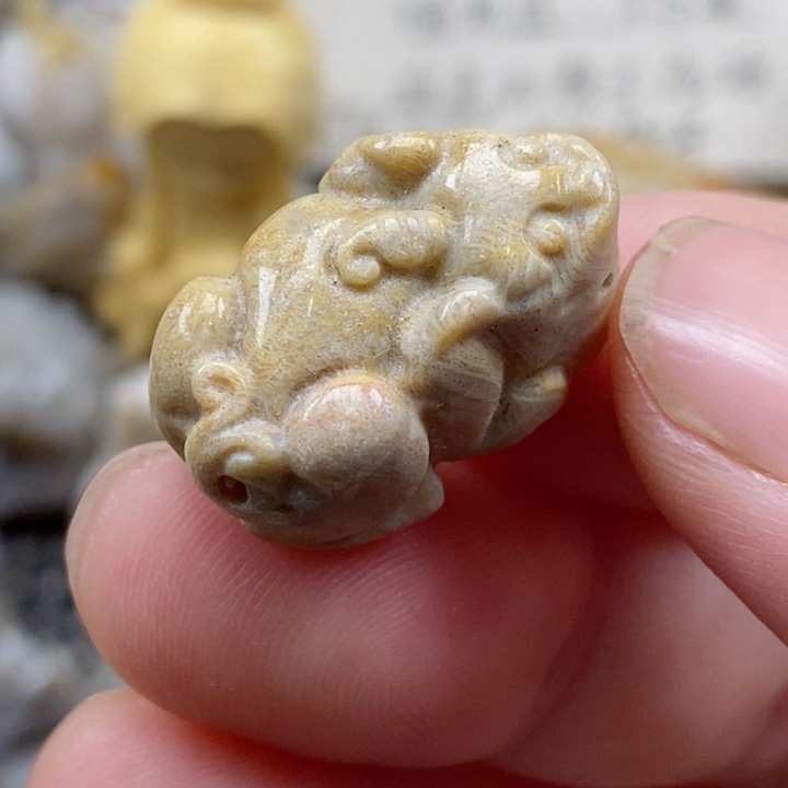 颈饰未镶嵌硅化珊瑚（珊瑚玉）小