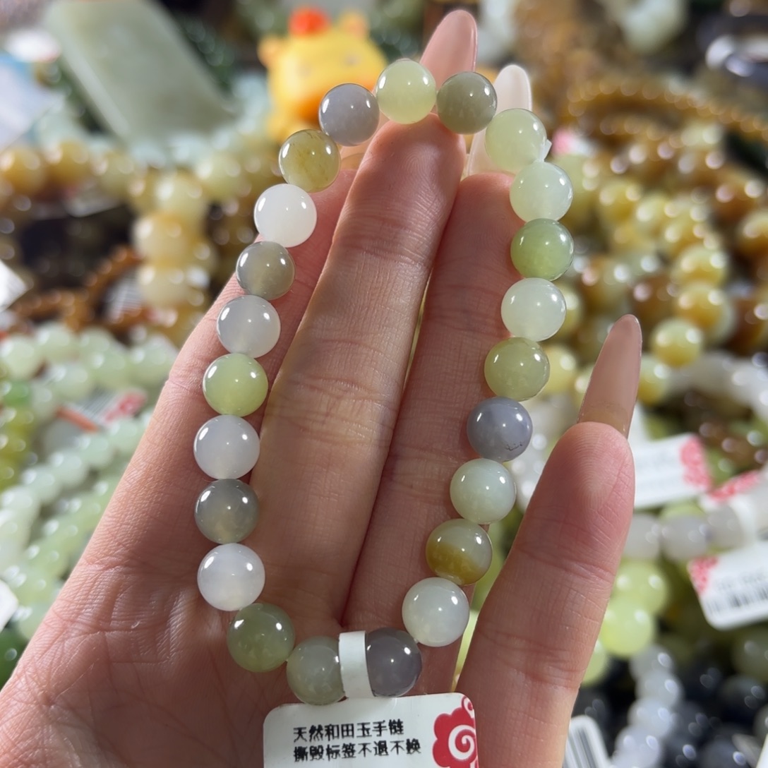 和田玉未镶嵌手链579
