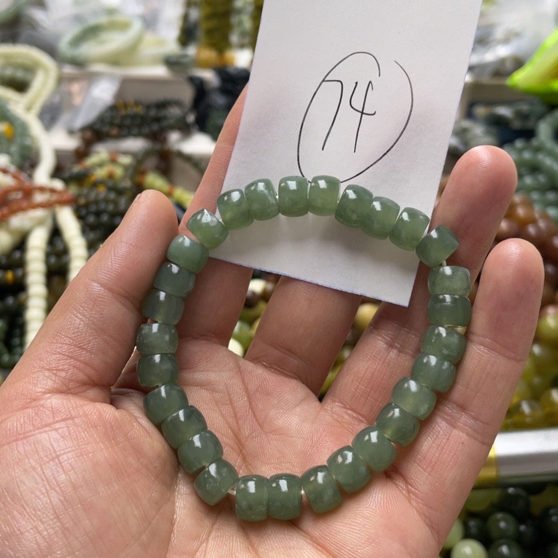 蛇纹石玉手链未镶嵌