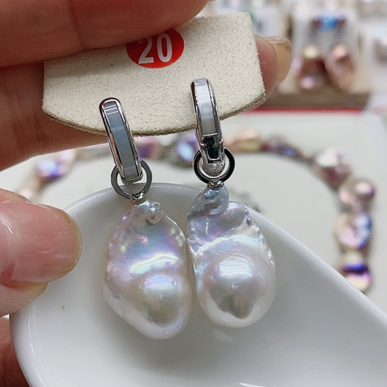 【闪购商品】淡水珍珠耳饰9K金镶嵌