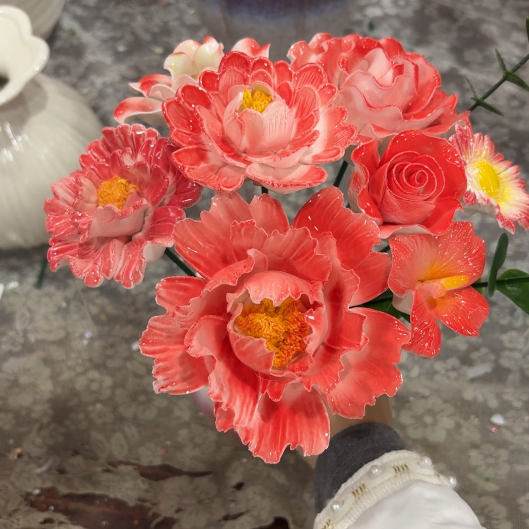 陶瓷花拍满20元发货退款拉黑