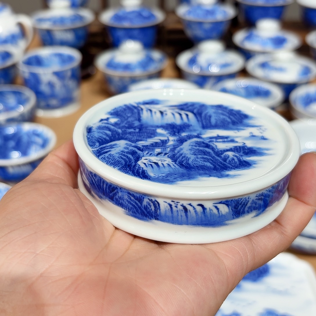 爱***茶景德镇纯手绘盖置