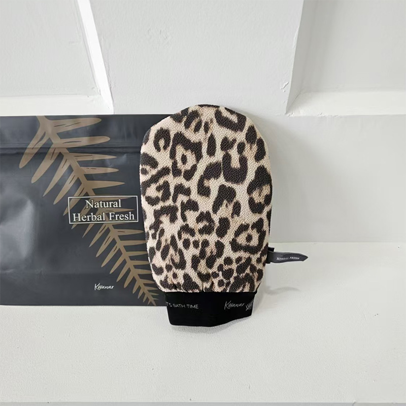 【1只】摩瑟DP【K家豹纹搓澡神器沐浴手套】HAZC