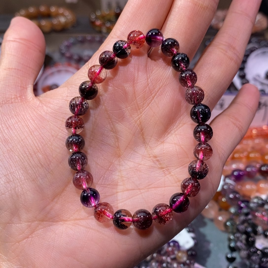 水晶手链未镶嵌果*呀手链7.3mm