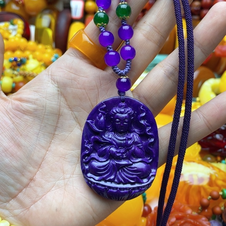 树脂制品115号紫色吊坠