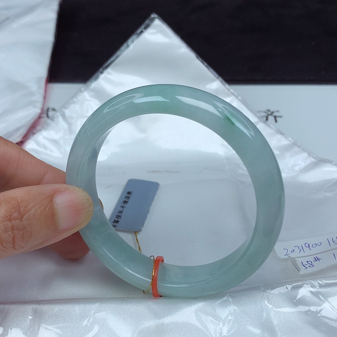 翡翠手镯未镶嵌58圈0159