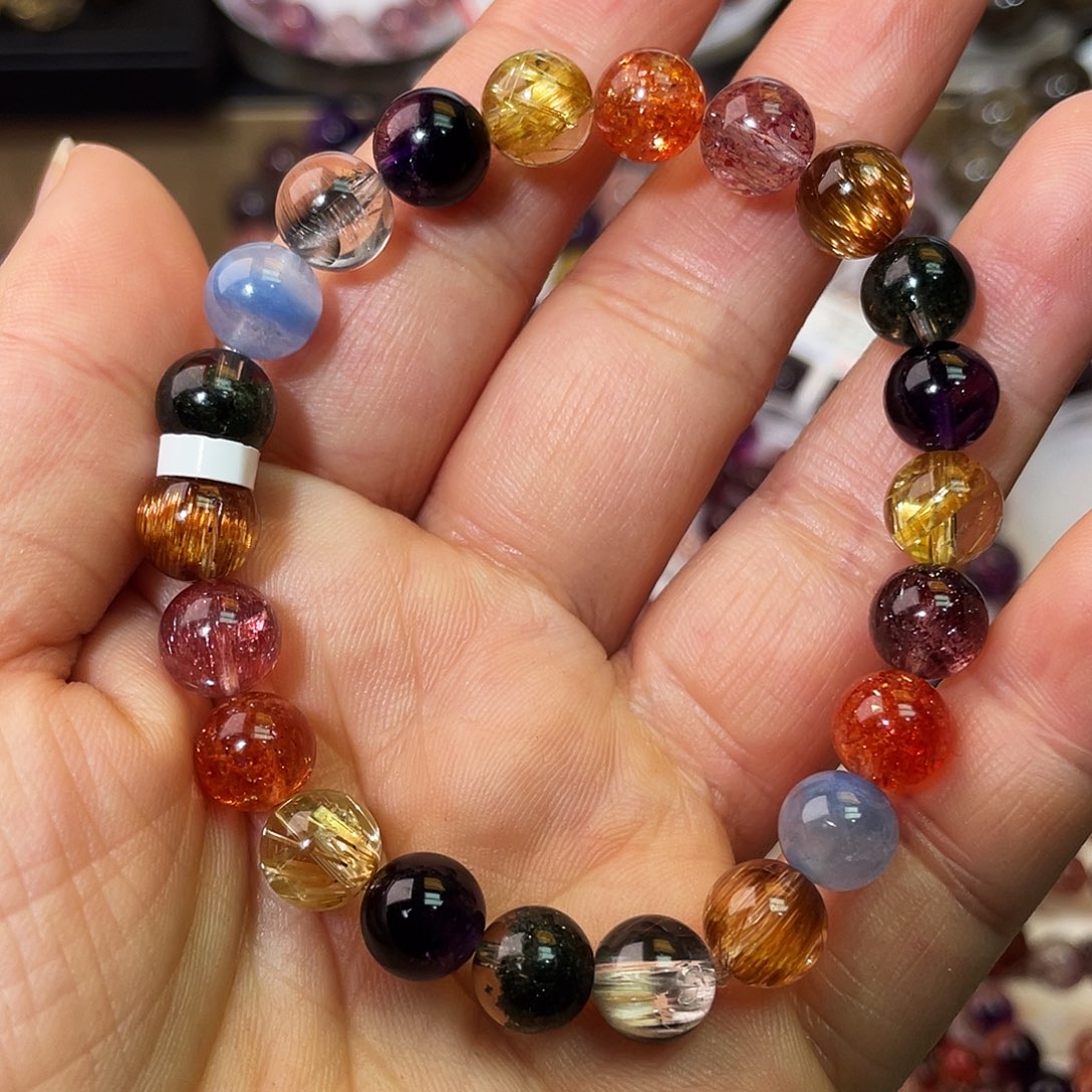 水晶未镶嵌手链多宝手链8.8