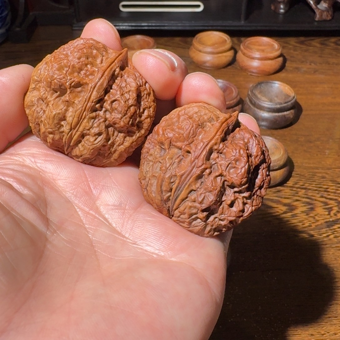 吊坠文玩核桃七彩卧龙