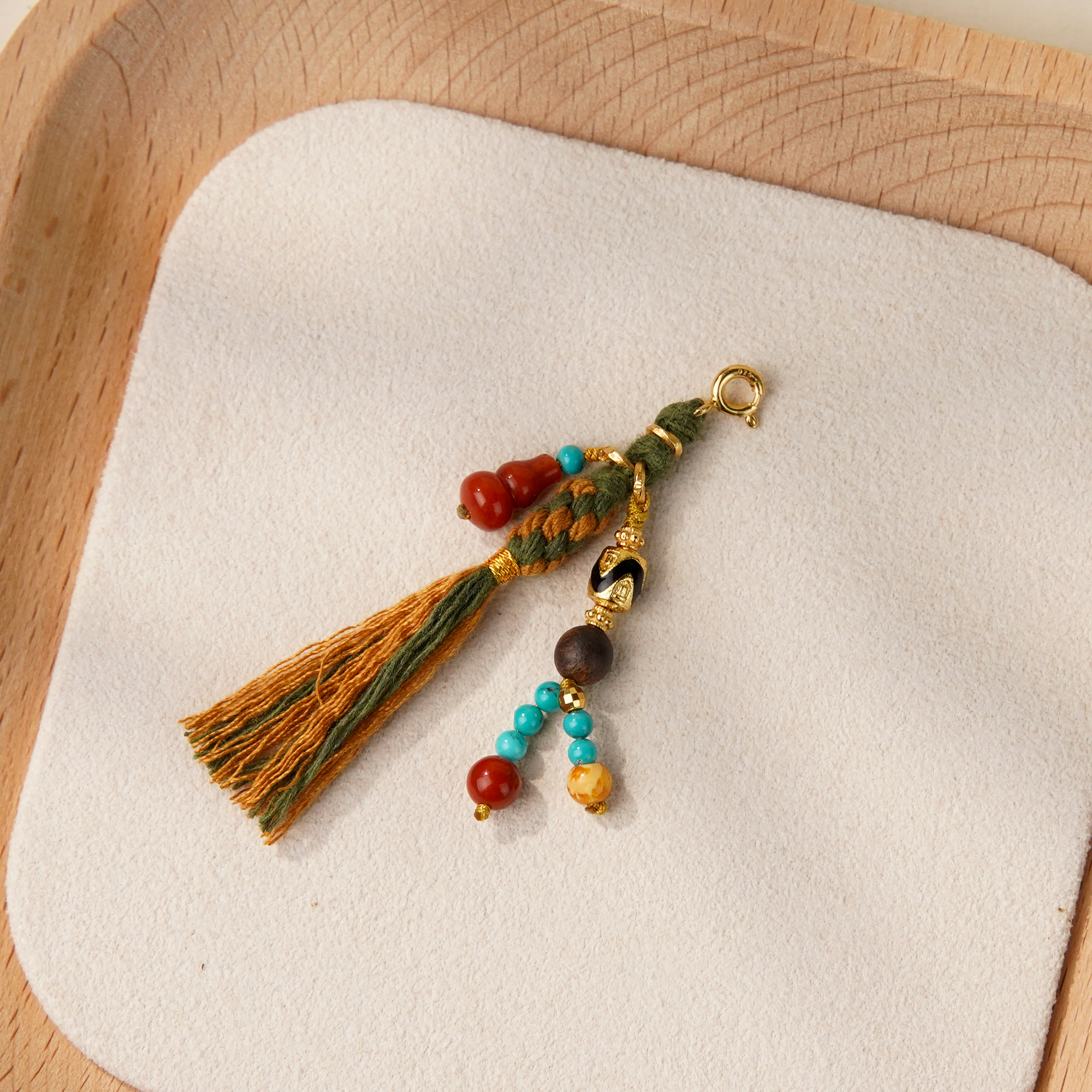 沉香沉水白奇楠DIY南红葫芦绿松蜜蜡多宝小提溜小吊坠/CX00706