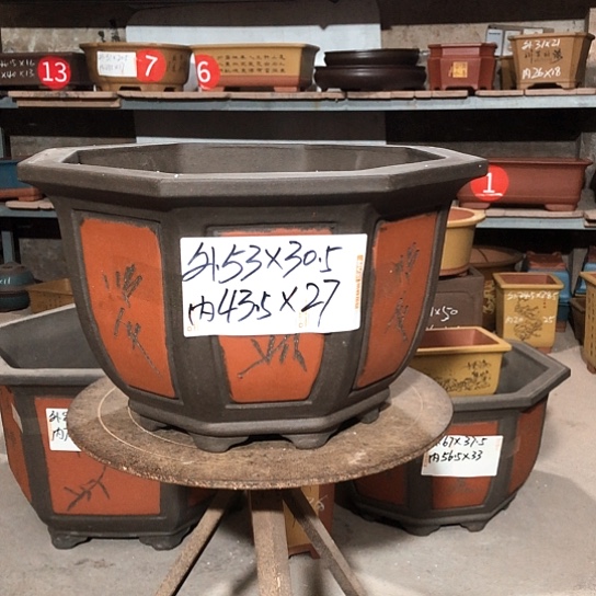 紫砂紫砂花盆包邮