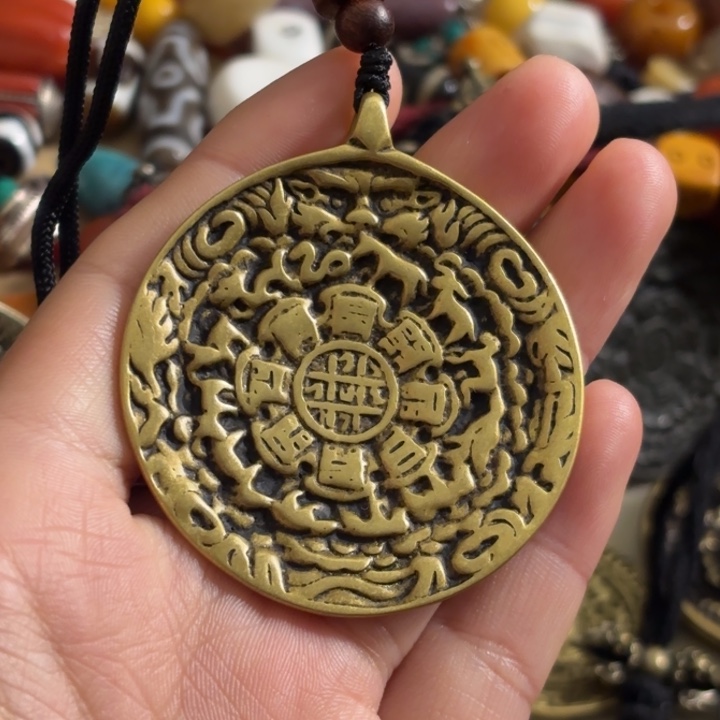 泥塑藏传九宫八卦牌 豪雄 