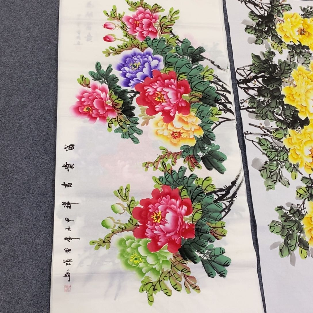 国画尺寸140✖️70四尺手绘画画