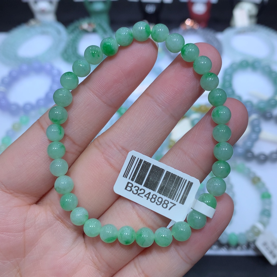 翡翠未镶嵌手串天然