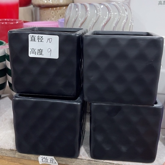 多肉绿植陶瓷花盆9.9包邮，有孔