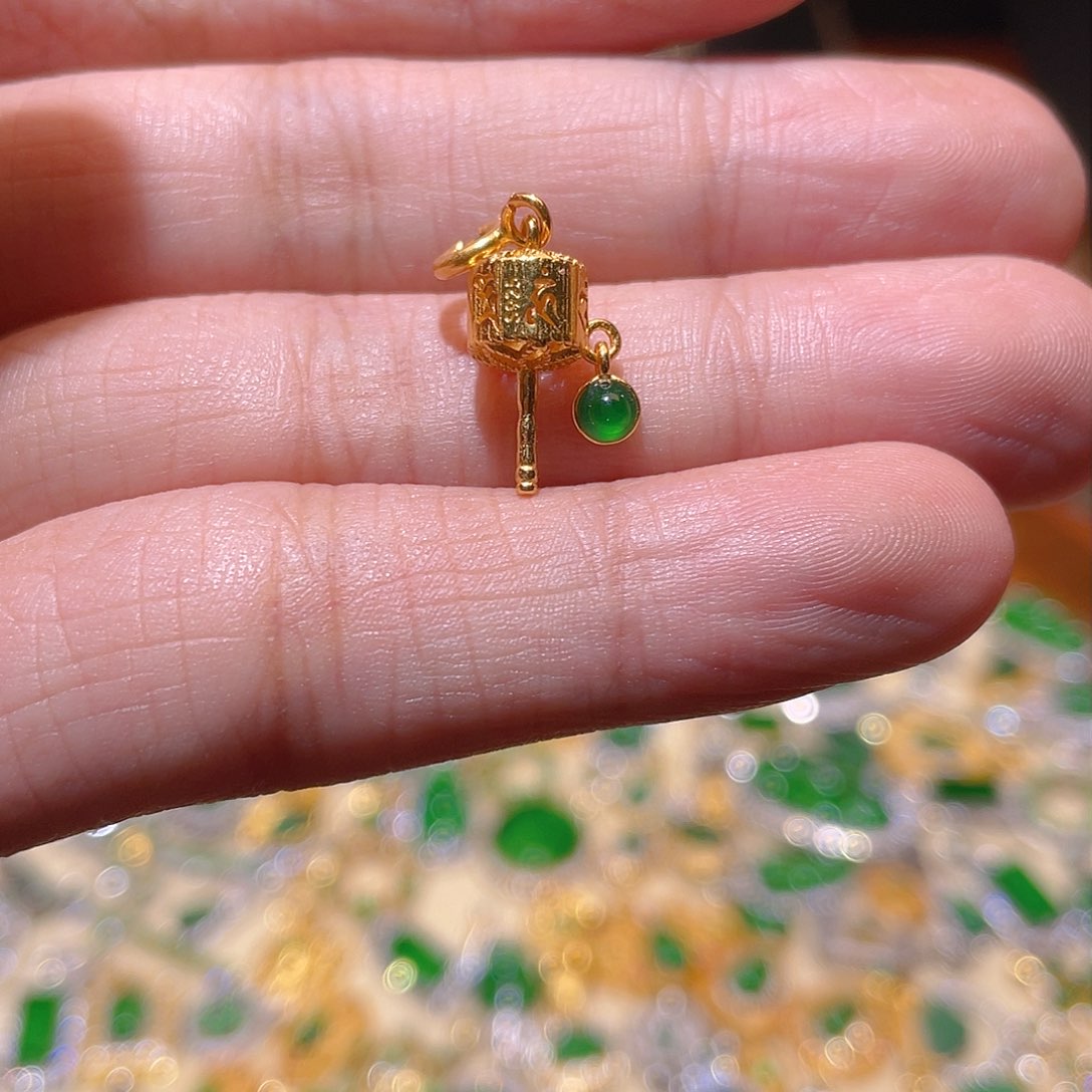 翡翠吊坠(不含链)银S925镶嵌