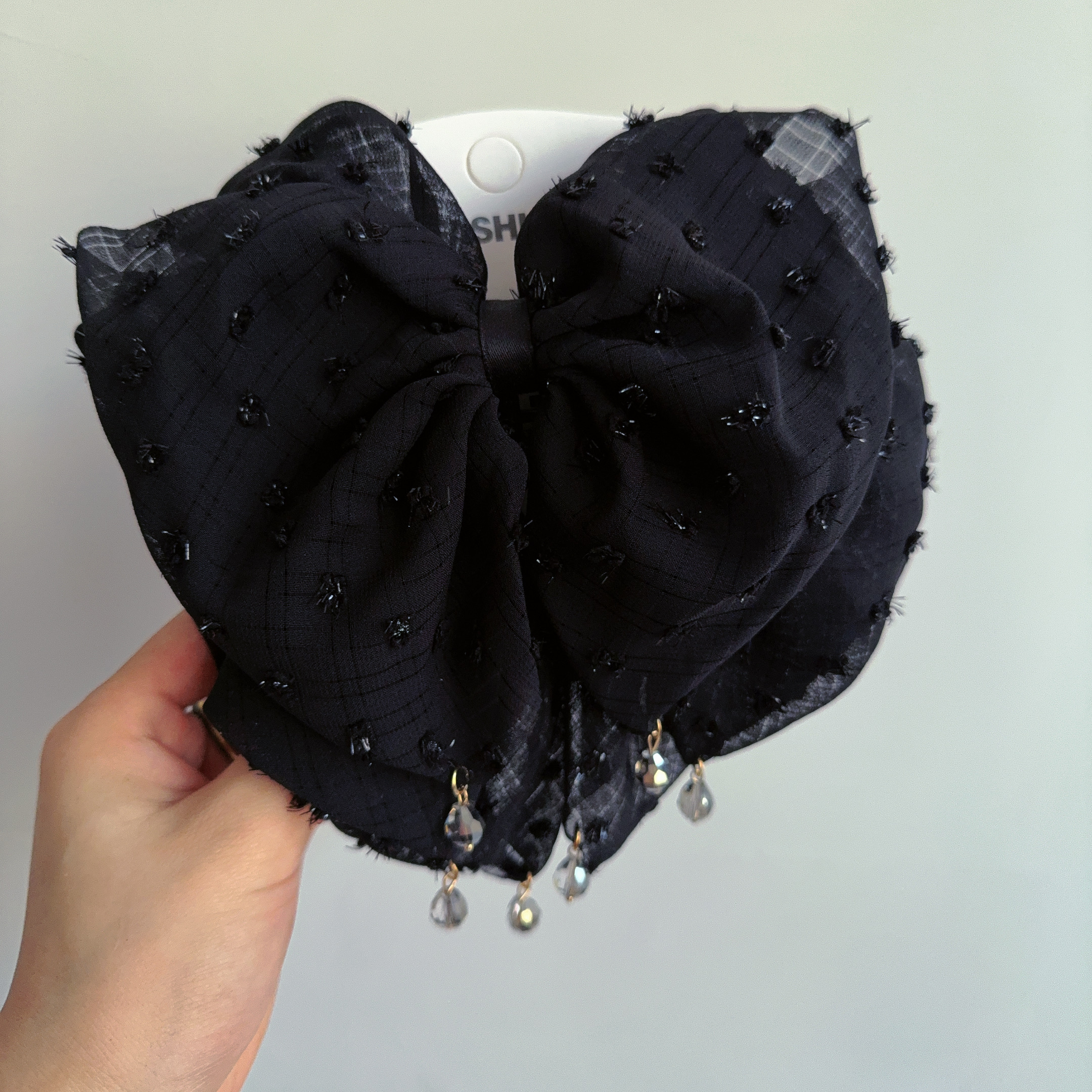 【群星闪耀】网纱蝴蝶结马尾抓夹女半扎发夹女后脑勺高级感4462