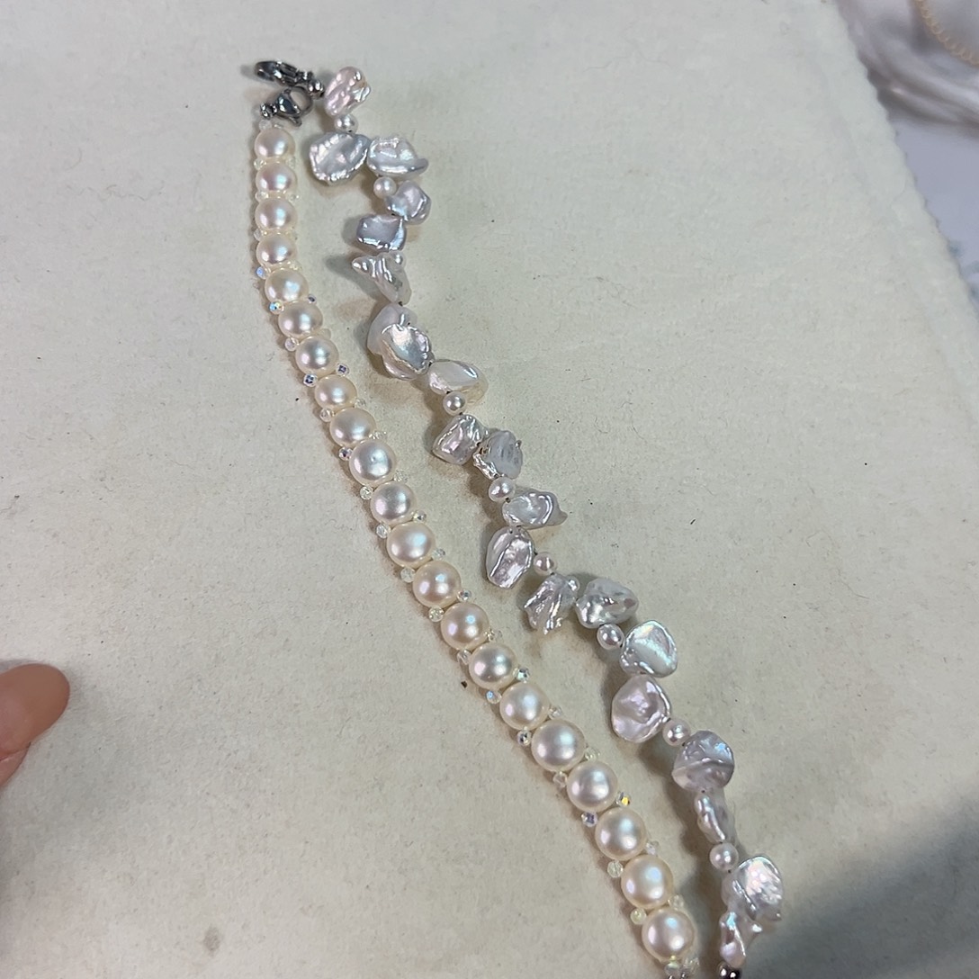 淡水珍珠银S925镶嵌设计款珠宝