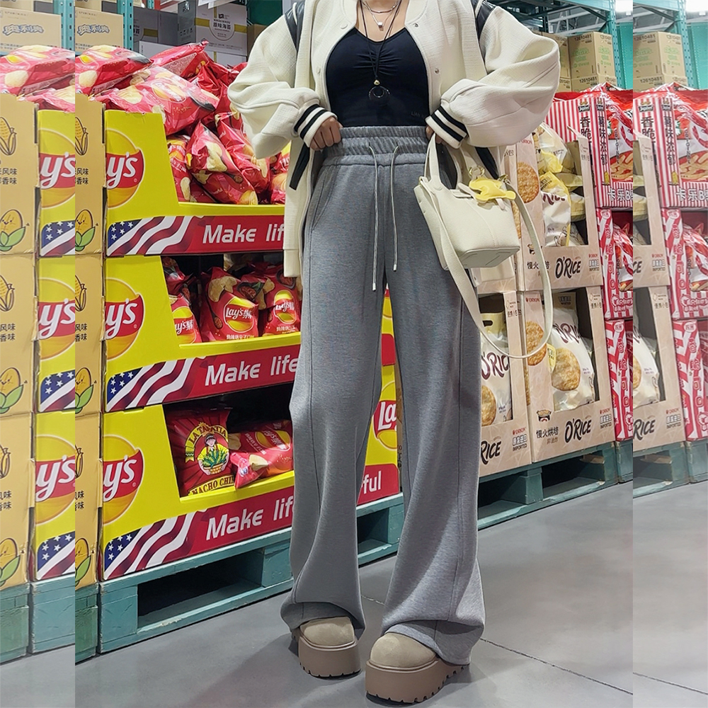 【秋上新】胖mm显瘦宽松阔腿香蕉裤休闲长裤200斤加大码女装_502_XD