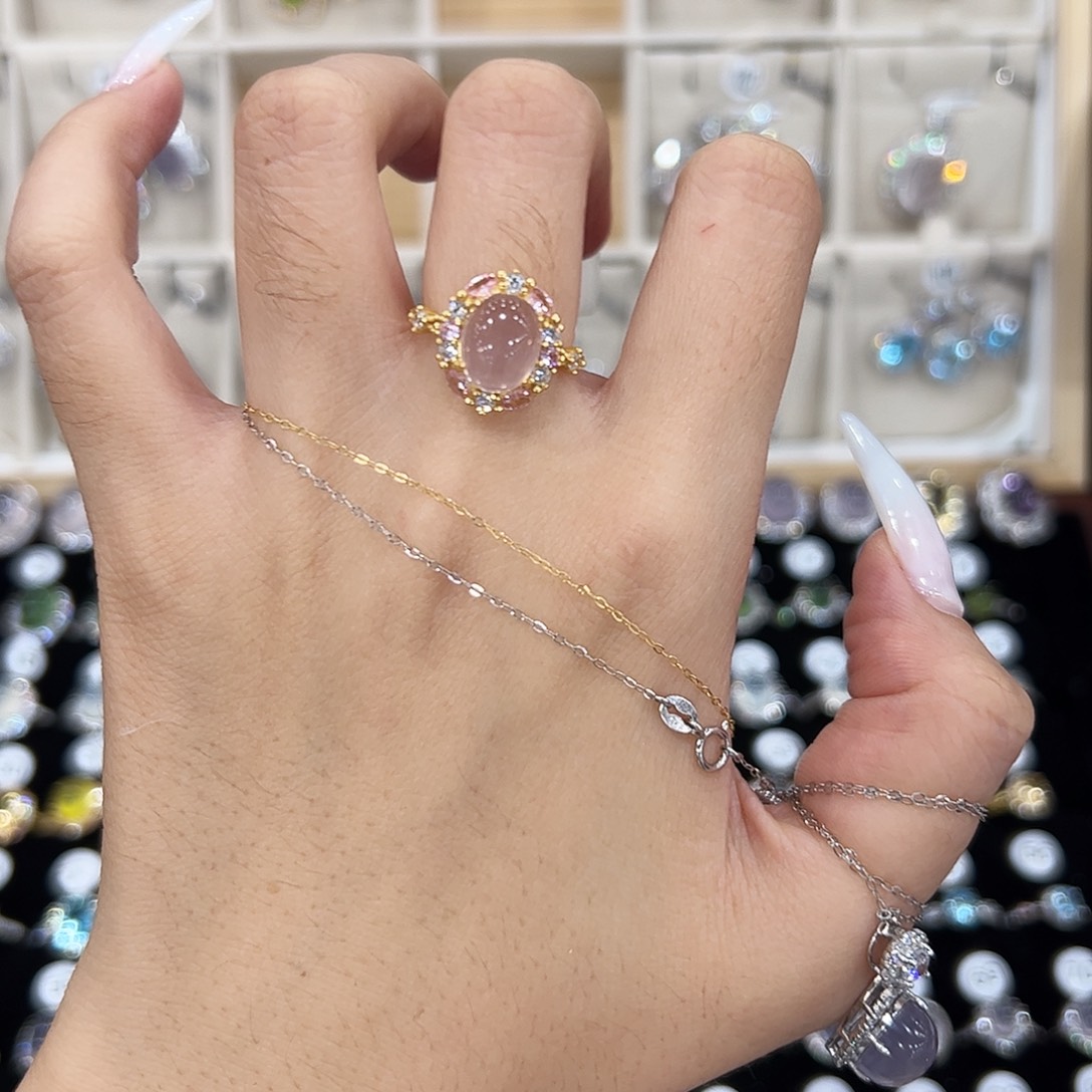 鱼***i水晶戒指银S925镶嵌