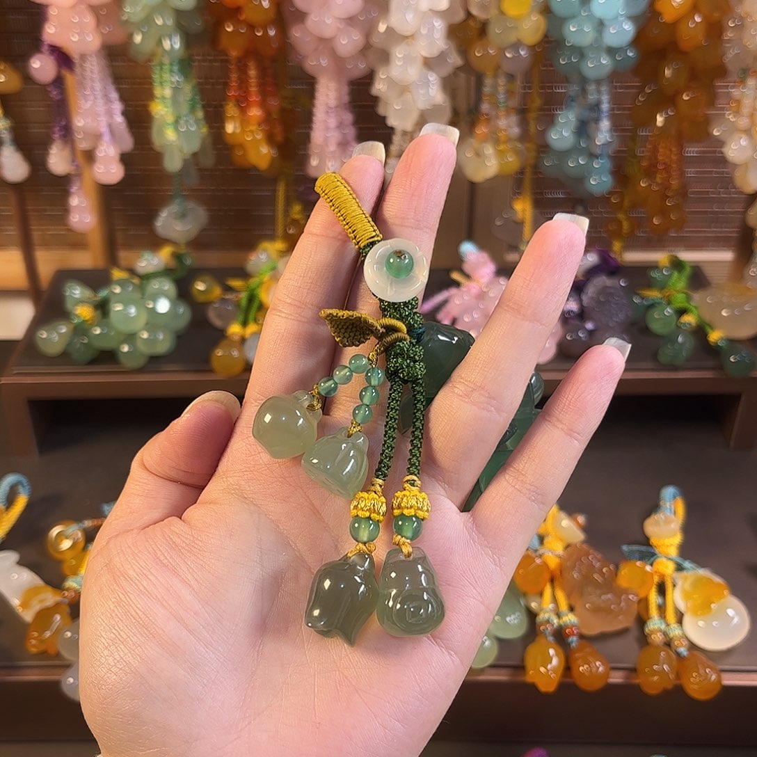 A***0玛瑙/玉髓未镶嵌车挂钥匙扣