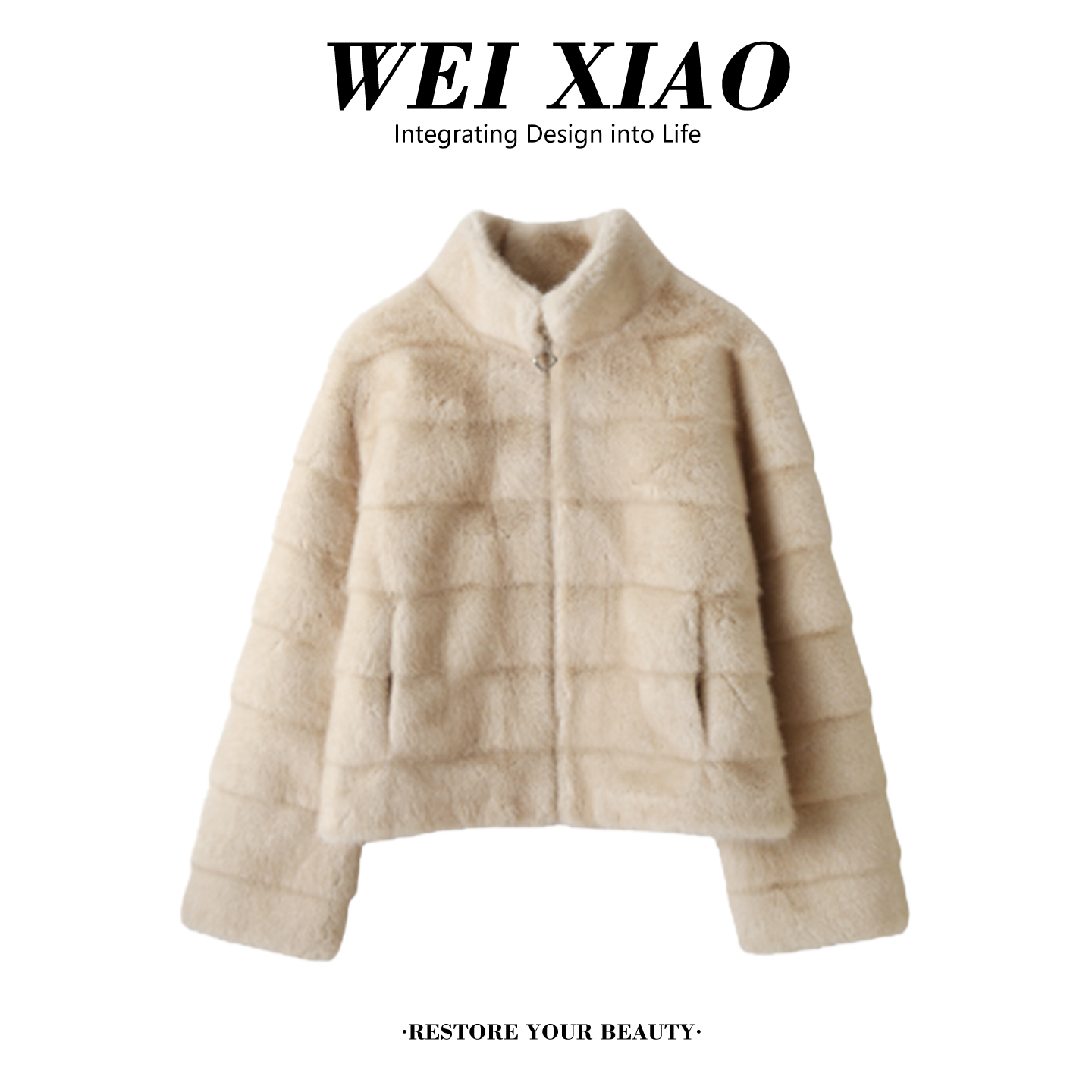 高级感轻奢精致时髦毛毛立领大衣2025秋冬季新款加厚保暖毛绒外套