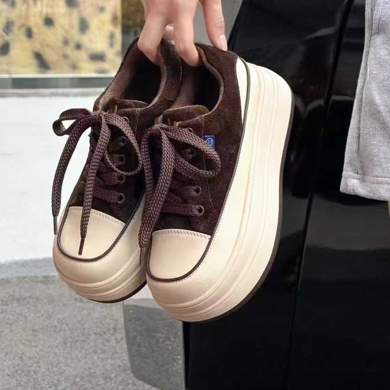 潘潘大码女鞋40-43码加绒小白鞋8505