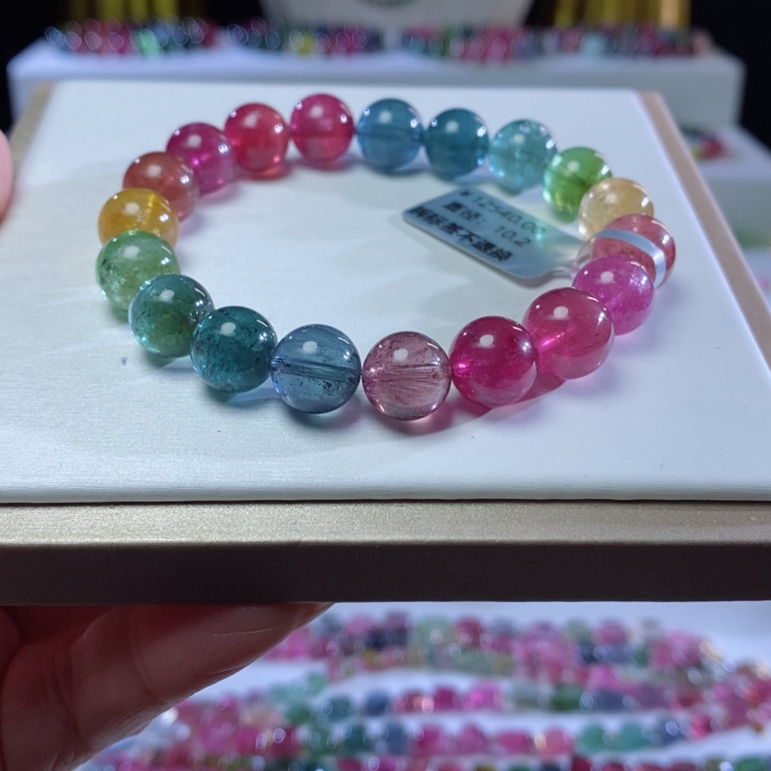 碧玺手链未镶嵌荧光色标